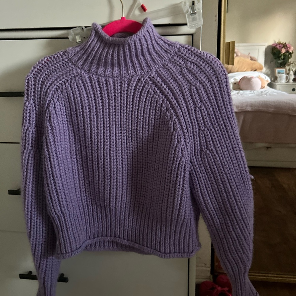 purple sweater